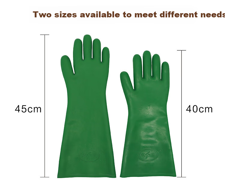 Shuang'an Acid and Alkali Resistant Gloves CX001 Natural Rubber Corrosion Resistant Laboratory Industrial Chemical Protective Work Gloves 1 Pair Long Length [45cm] One Size 3
