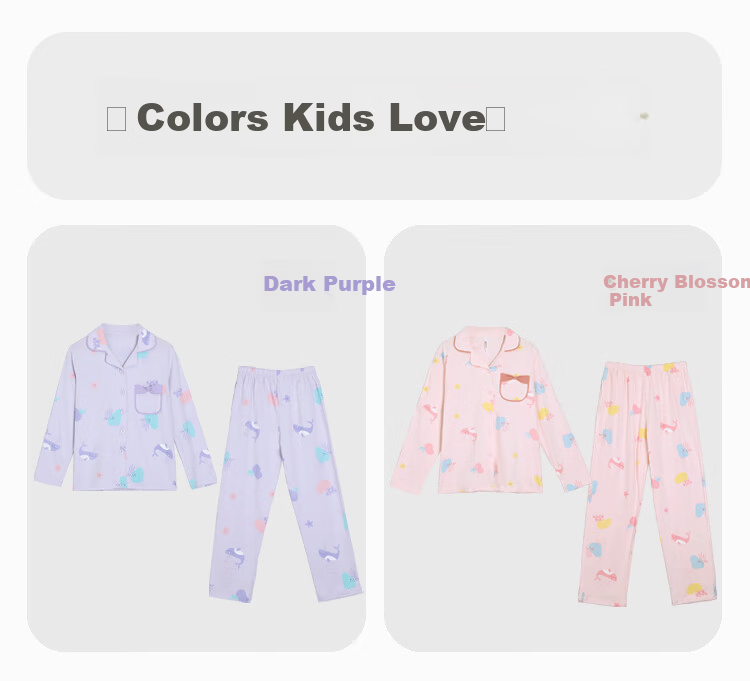 Hodohome Boys' Pajamas, Class A Pure Cotton Home Wear, Colorful Cartoon Long-Sleeve Cardigan Set for Boys, 503 140 4