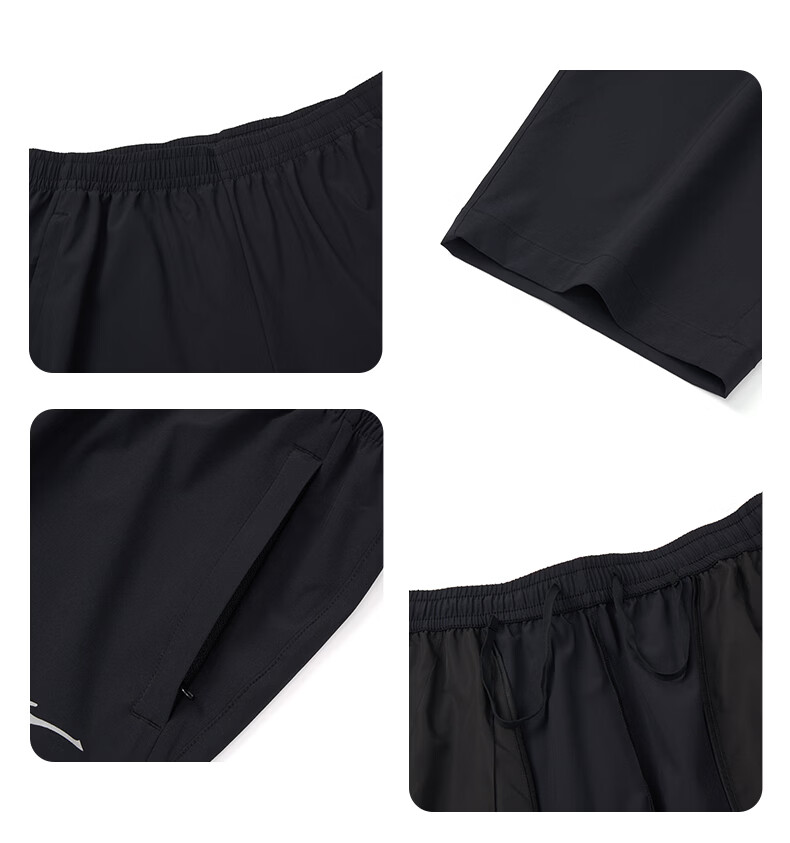 Erke Woven 3/4 Length Quick-Dry Ice-Feel Sun-Protective Antibacterial Outdoor Casual Running Sports Pants for Men Summer 15