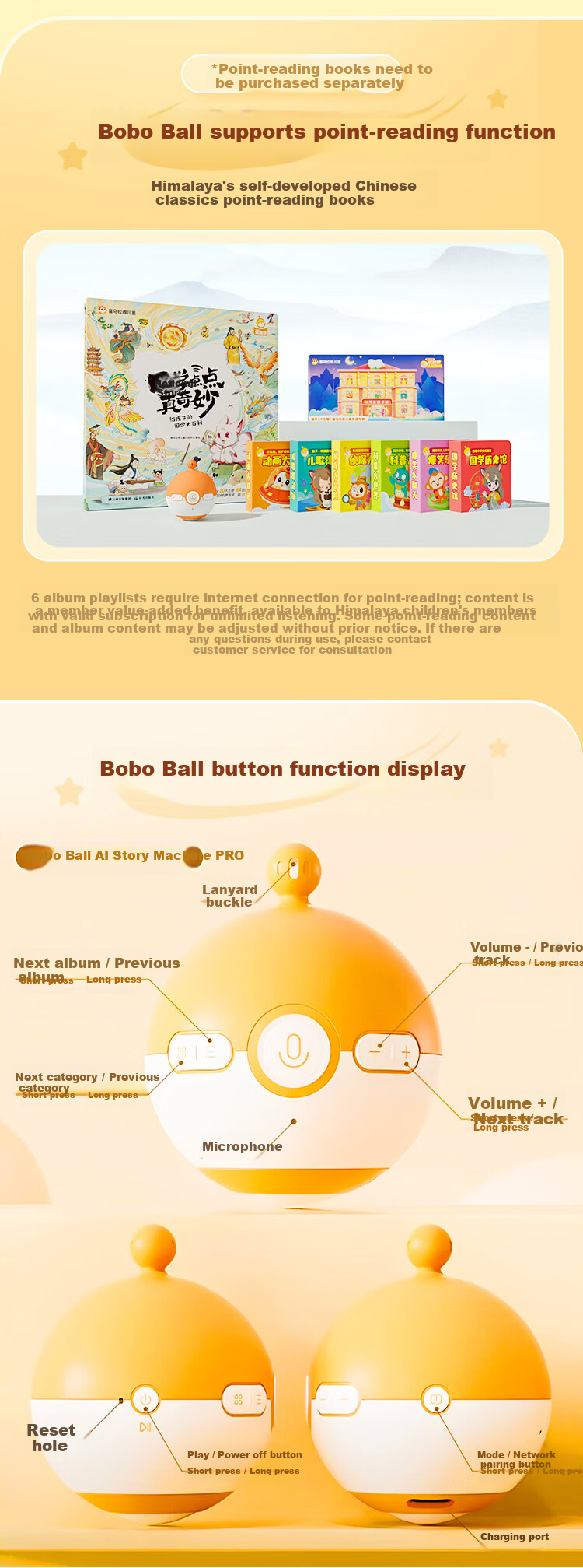 Himalaya Kids Bilingual Storytelling Ball English Early Learning AI Toy for Boys and Girls Student Birthday Gift 11