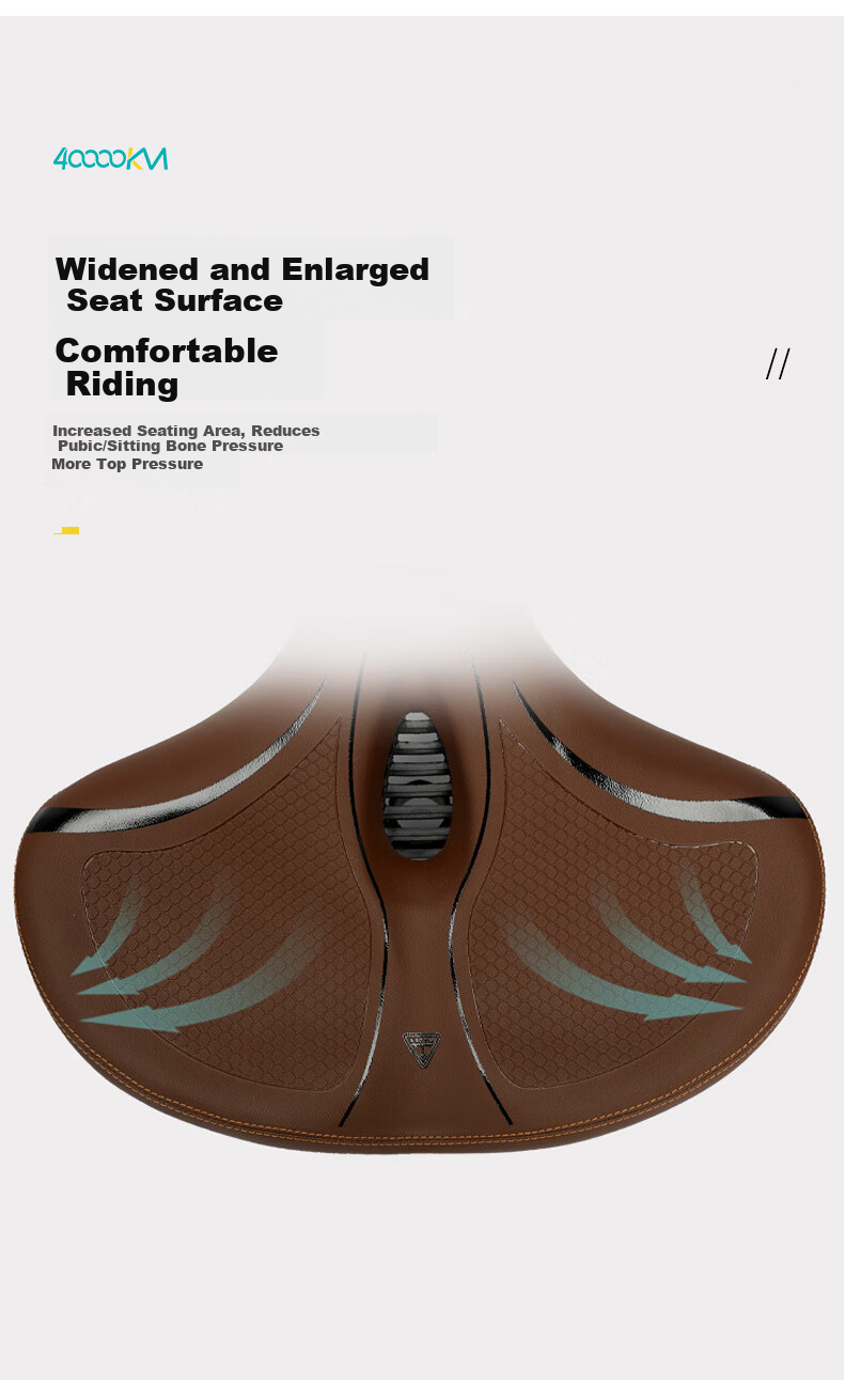 40,000 Kilometers Bicycle Saddle Hollow Large Cushion Comfortable Soft Thickened Bike Seat Pad 7