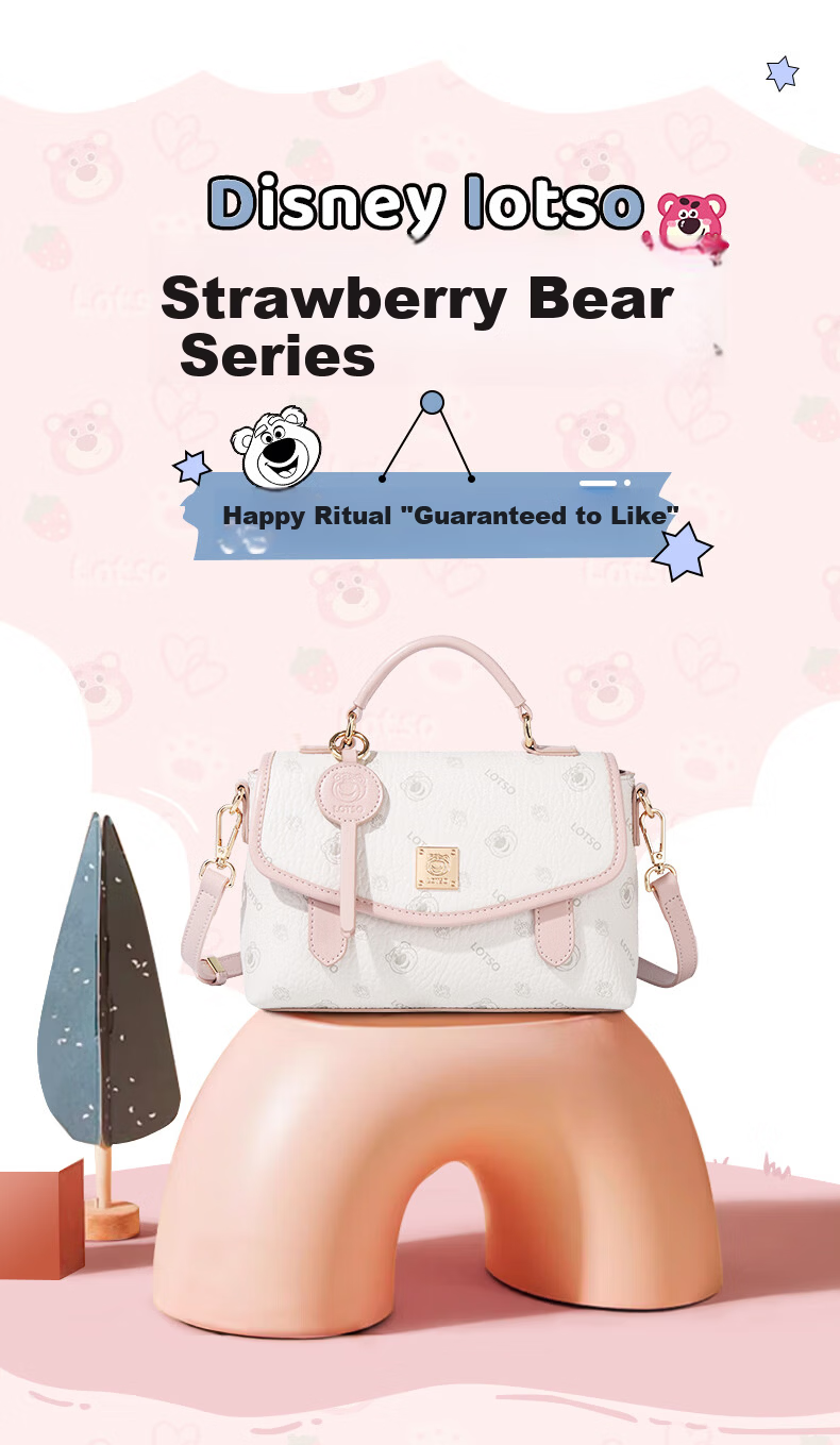 Disney 2026 Strawberry Bear Collaboration Crossbody Bag for Women - 3.8 Goddess Festival Birthday Gift 1