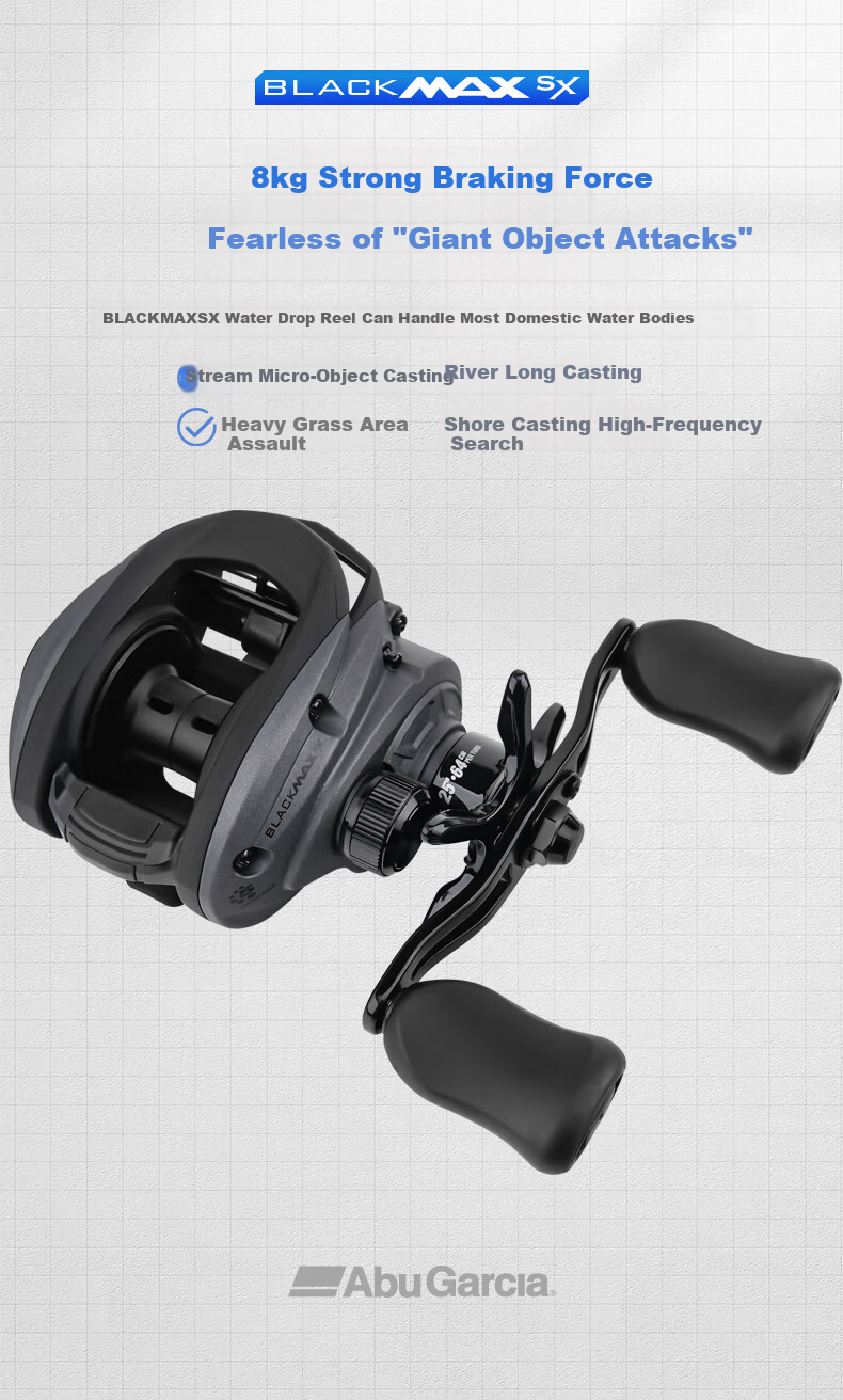 ABU GARCIA BLACKMAX SX Baitcasting Reel Right-Handed Long-Distance Fishing Reel Lure Reel 5
