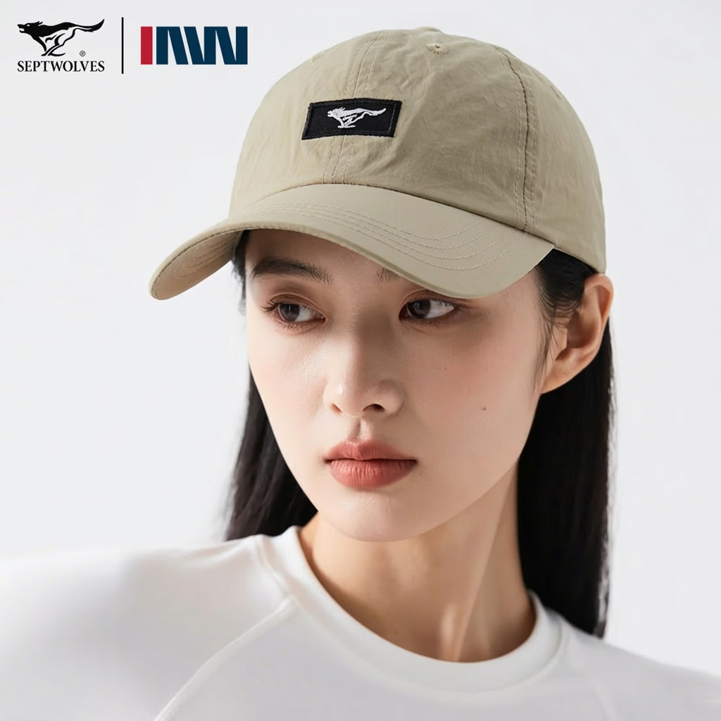Seven Wolves Men's Baseball Cap Casual Versatile Sun Hat Quick-Dry Adjustable Large Size Breathable Duckbill Cap 6