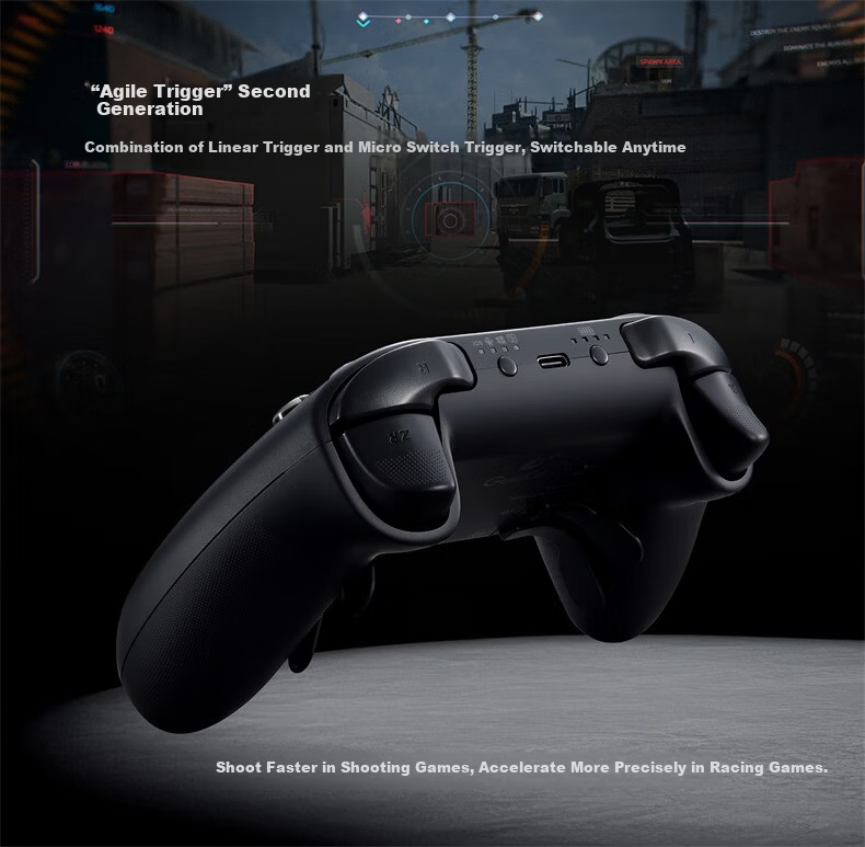 GuliKit TT Max Wireless Gaming Controller for Switch 2 Bluetooth One-Key Wake Adjustable Force Symmetric TMR Joystick PS5 Android Xbox PC Steam 14