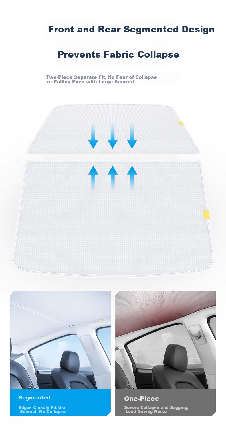 AUTOWOEL Tesla Model Y3 Sunroof Sunshade Curtain Upgraded Version Double-Layer Magnetic Sunshade Heat Insulation Original 8
