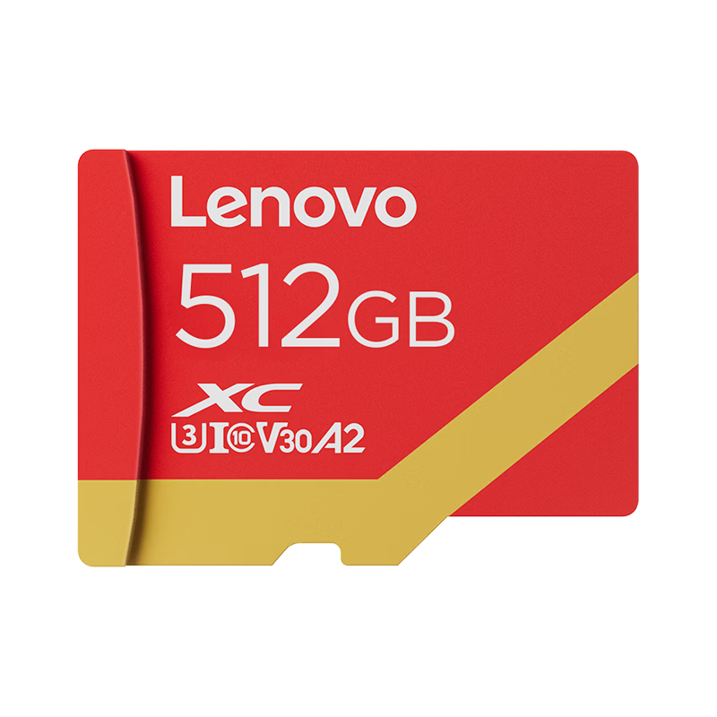 Lenovo 512GB TF (MicroSD) Memory Card 4K High-Speed A2 V30 U3 Dash Cam Sports Camera Drone Surveillance Storage Card 180MB/s Read Speed L8