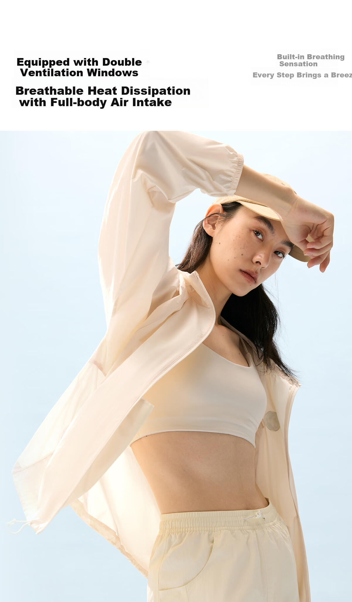 Panda Camel Original Yarn Heat-Blocking Sun Protection Cooling Breathable Summer Women's Sun Protection Jacket 8120 White, XXL 7