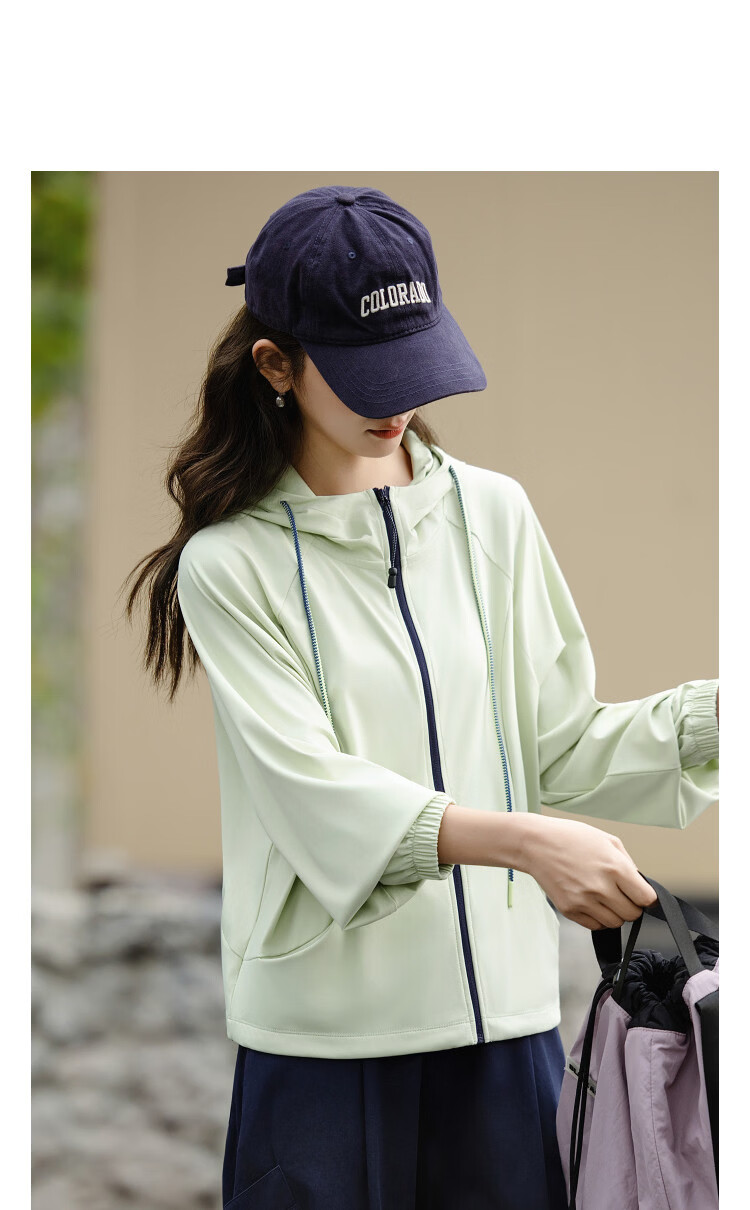 Demana UPF50+ UV Protection Spring Outdoor Sports Hooded Drawstring Petite Women's Jacket 11