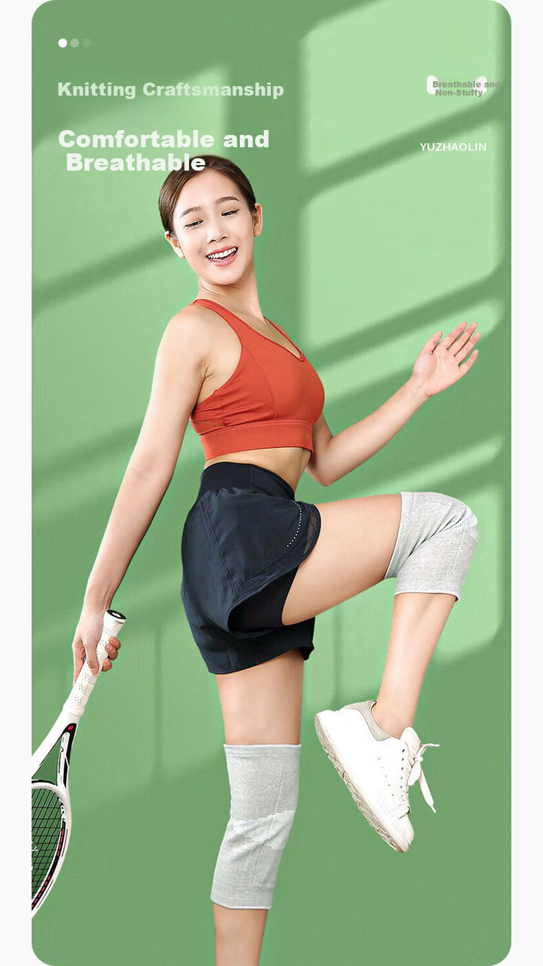 YUZHAOLIN Self-Heating Knee Brace Warm Bamboo Charcoal Knee Support for Cold Legs Unisex Elderly Anti-Slip Knee Pad X069 Size S 5