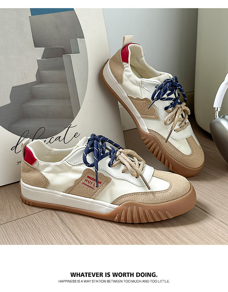 Warrior Training Shoes for Women Spring Casual White Sneakers Versatile Student Sports Canvas Shoes 371 Gray Beige Black Size 39 19