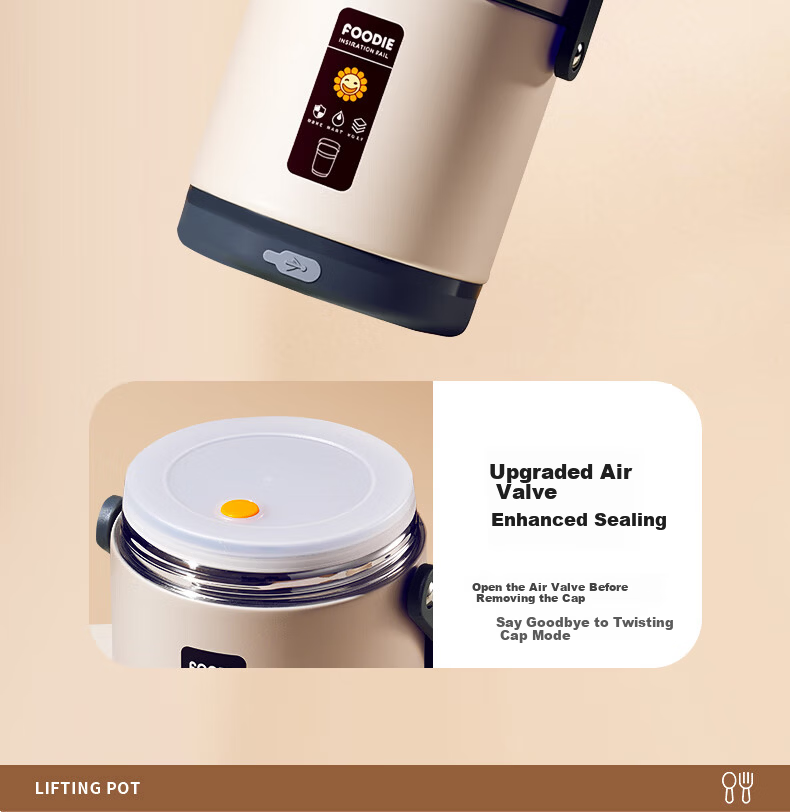 Ymer Electric Heated Long-Lasting Insulated Lunch Box 24-Hour Work Use Large Thermostatic Insulation Container 14