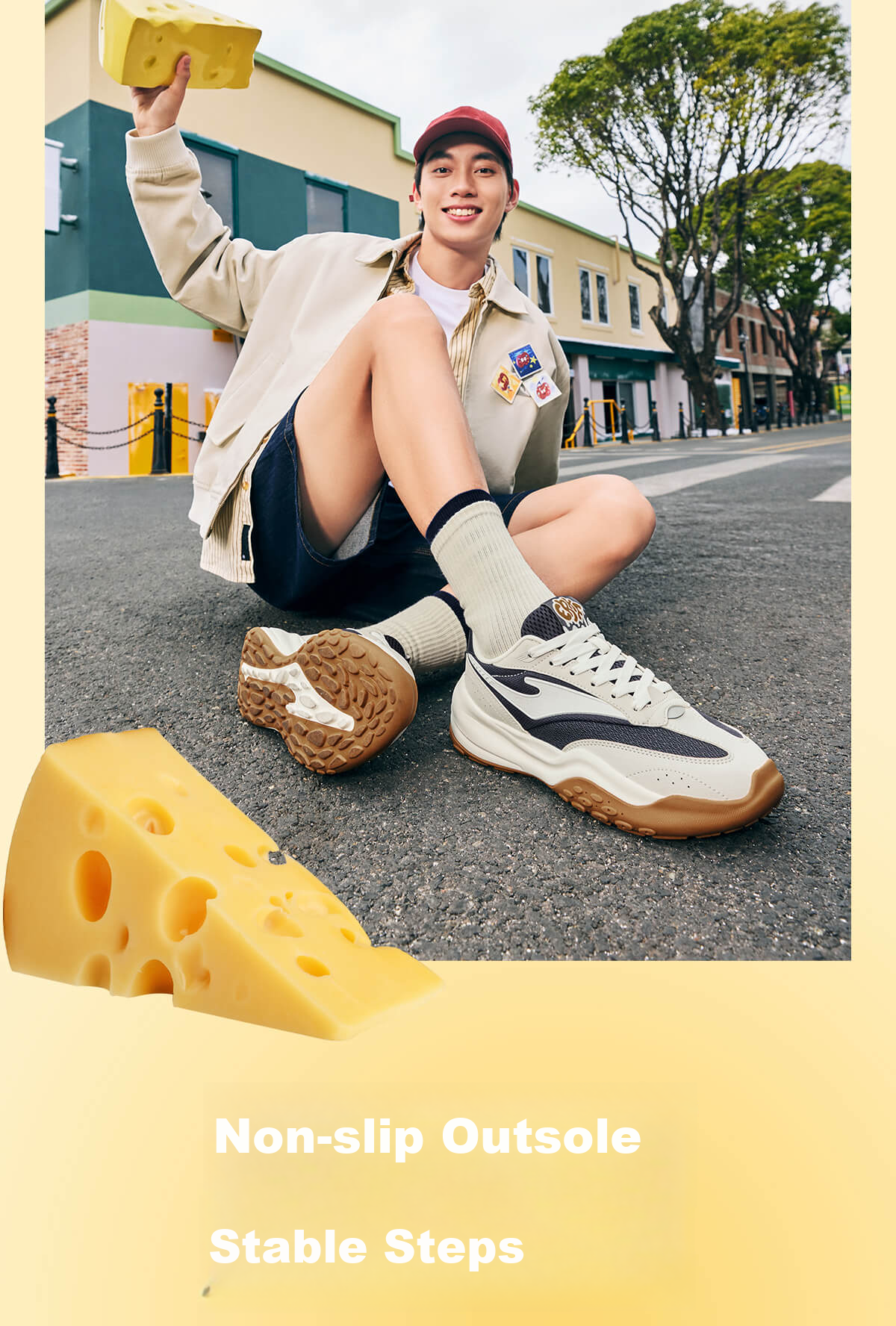 ERKE Casual Shoes 26 New A-Gan Style Versatile Sports Shoes Soft and Comfortable Men's Casual Shoes | Cheese 2.0 7