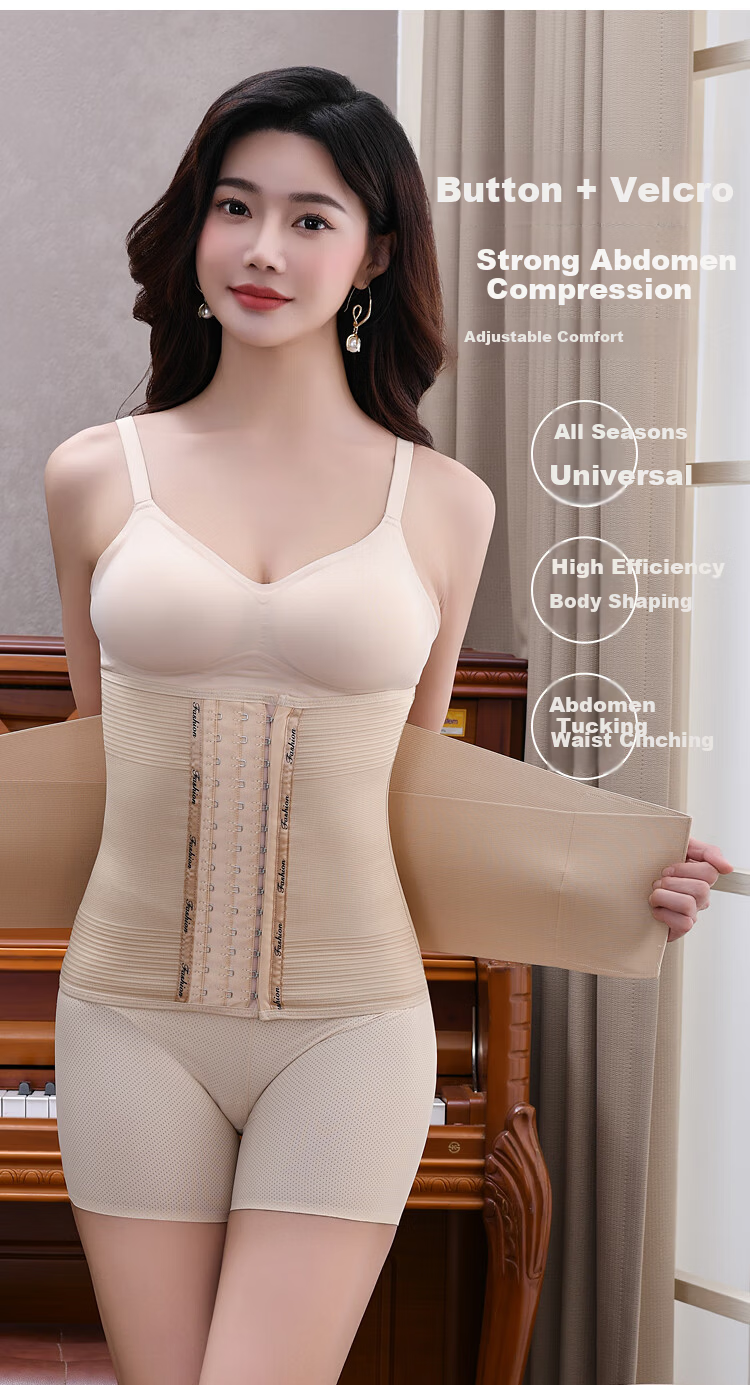 GRACEWELL Women's Waist Shaping Belt Postpartum Body Shaper Strong Tummy Control Slimming Waist Trainer Corset Waist Cincher Abdomen Shaper 9
