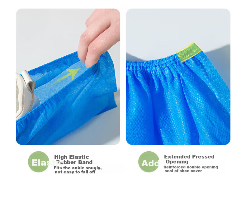 JAJALIN Non-Woven Large Shoe Covers 200pcs Disposable Thickened Dustproof Breathable Indoor Wear-Resistant Non-Slip Foot Covers 8