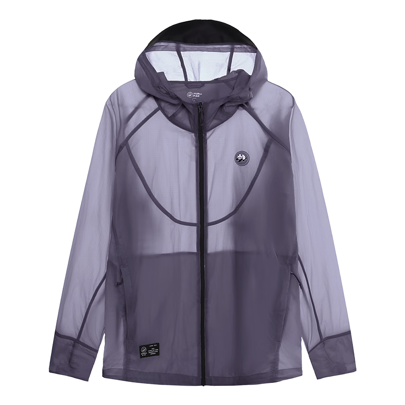 Panda Camel Series Sun Protection Jacket Cooling Breathable UV Protection Sunscreen Clothing Unisex 8022 Purple Sleeve, 2XL