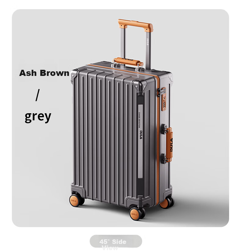 DULA High-Style Multifunctional Luggage with Cup Holder USB Trolley Case Travel Suitcase Gradient Color 26-inch 19