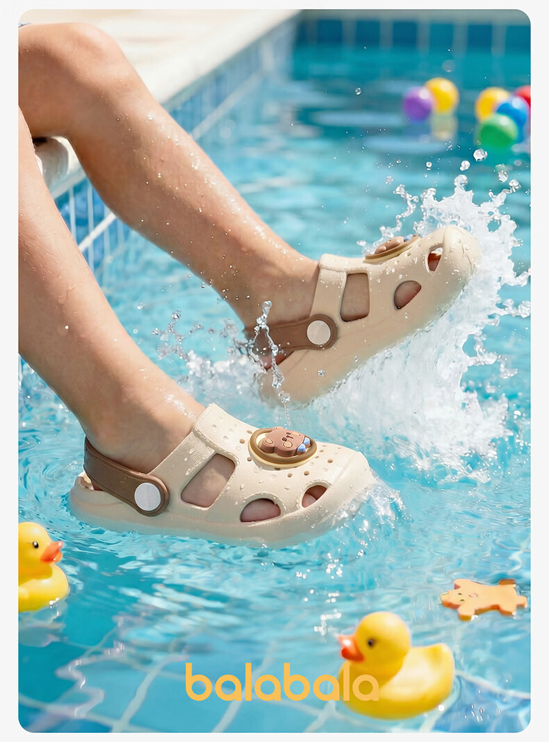 Balabala Kids Slippers Baby Outdoor Beach Shoes Cartoon Girls Soft Sole Hole Shoes Boys Girls Summer Toddler Sandals 14
