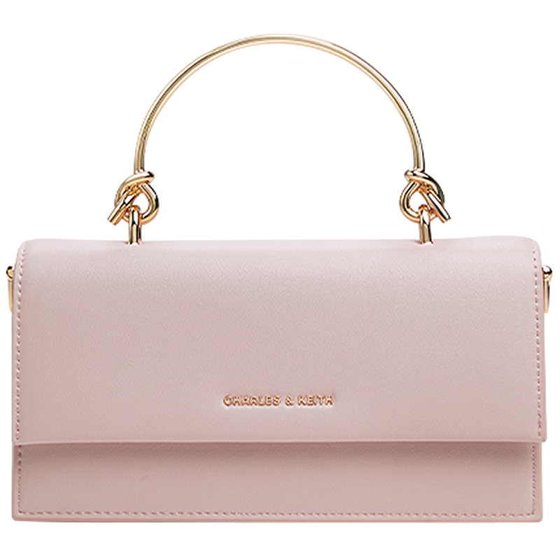 CHARLES&KEITH Textured Handbag, Chain Strap Crossbody Shoulder Bag, Women's Small Square Purse, Birthday Gift, CK6-10840559