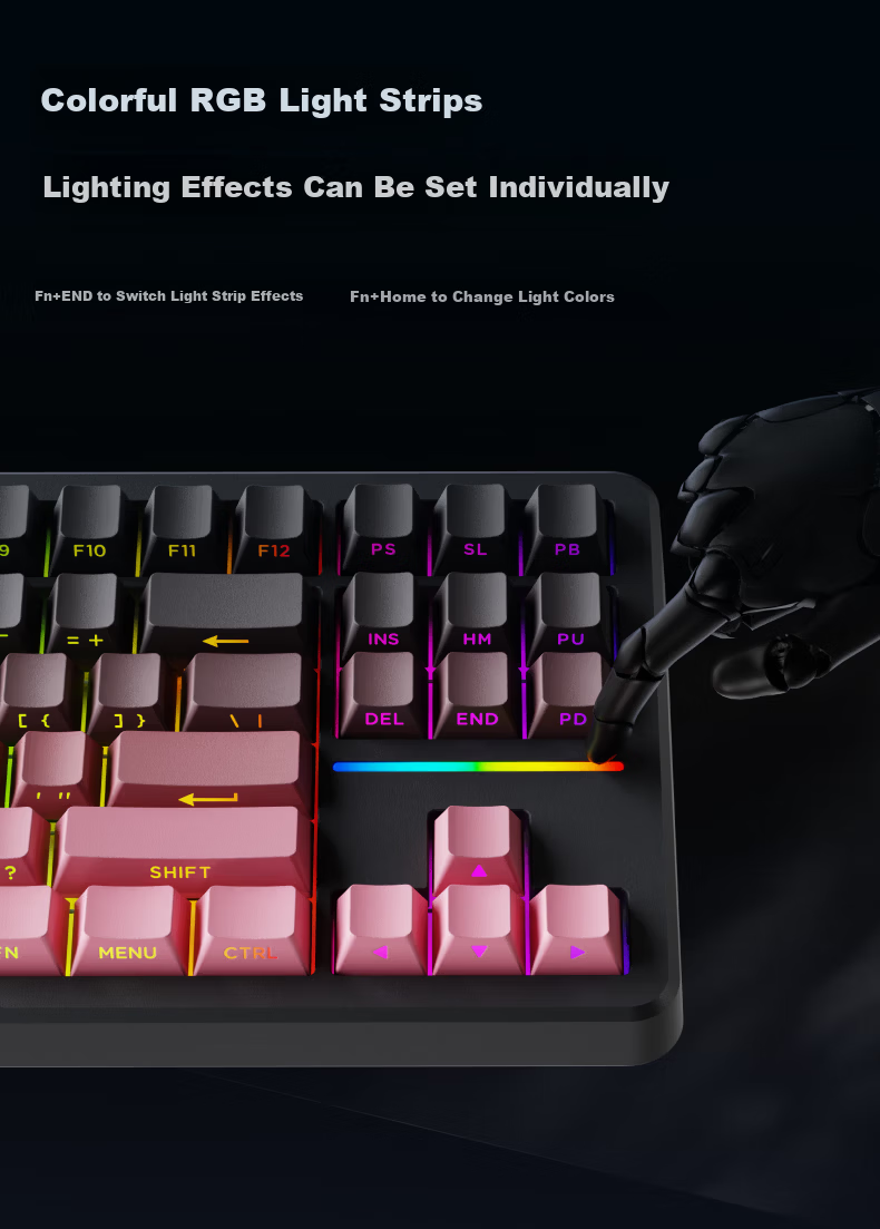X87 Wireless Mechanical Keyboard with Wired and Bluetooth Tri-Mode, Customizable 5-Layer Filled Side-Engraved High-Value Gaming and Office 87-Key - Black Cloud Moss Switch 15