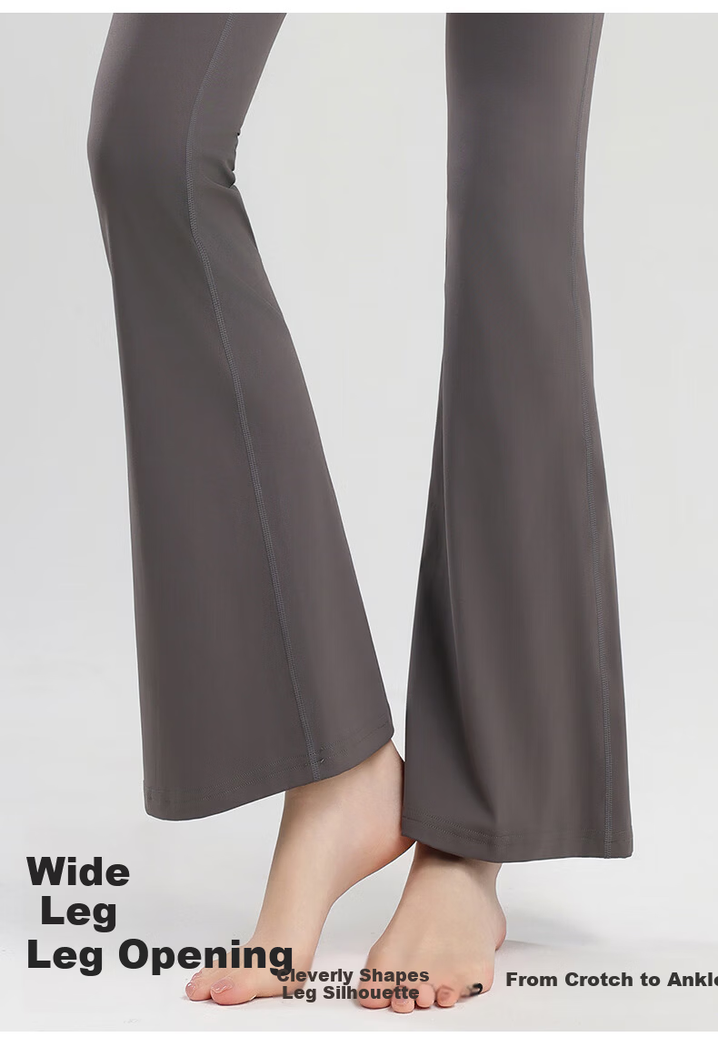Free Style Yoga Flared Pants for Women Autumn Winter High Waist Butt Lift Nude Feeling Slimming Sports Micro Flare Pilates Outdoor Fitness Wear 7