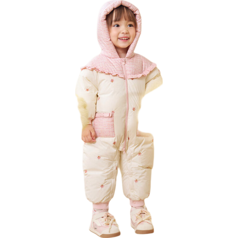 BALABALA balaOne Baby Girls' Down Jumpsuit 2025 Sweet Fashion Romper 208425120209