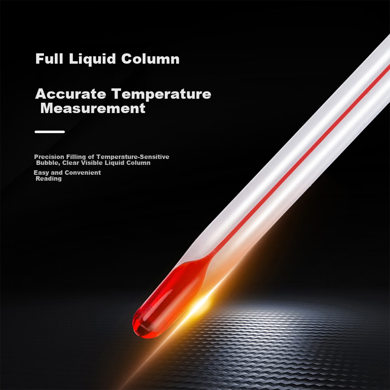 CONJANT Glass Thermometer 0-150℃ Alcohol Glass Rod Temperature Meter for Water, Air, and Liquid Measurement 2