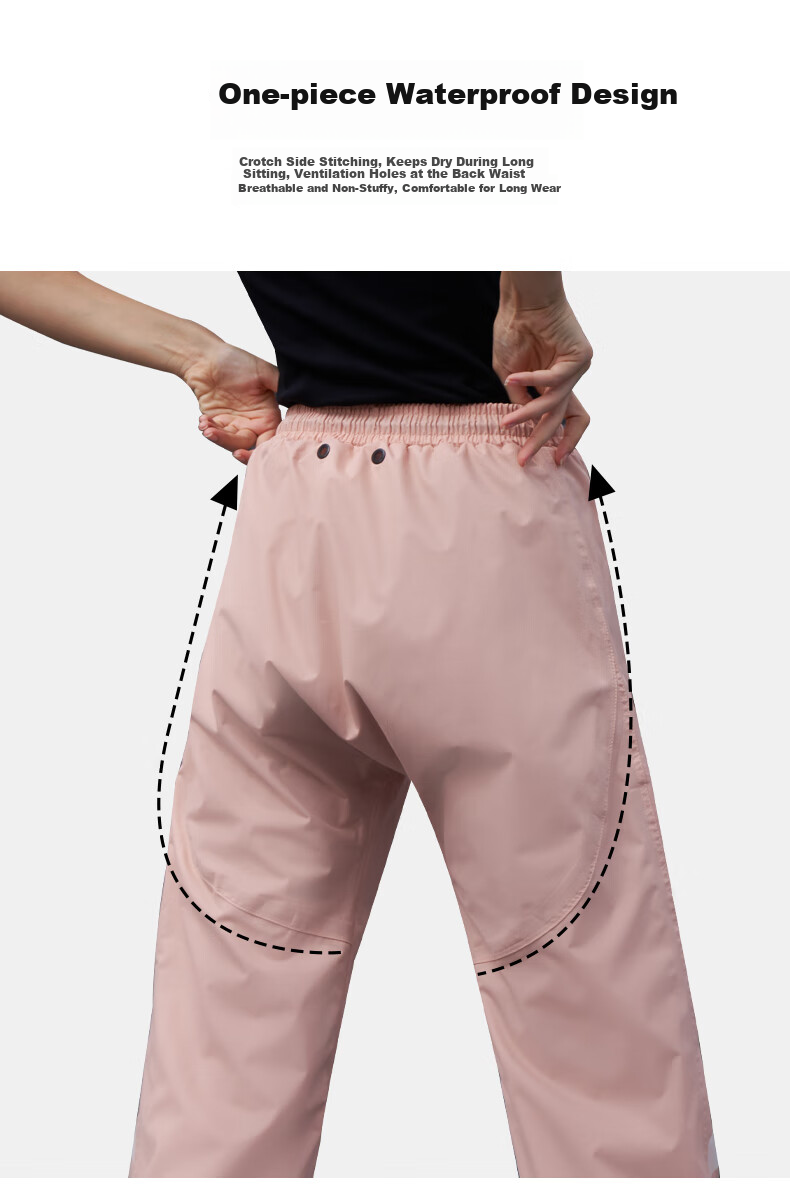 Qinfiman Waterproof Rain Pants Lower Body Unisex Fashion Rain Trousers for Cycling Delivery Motorcycle Electric Bike Light Coffee 3XL 8