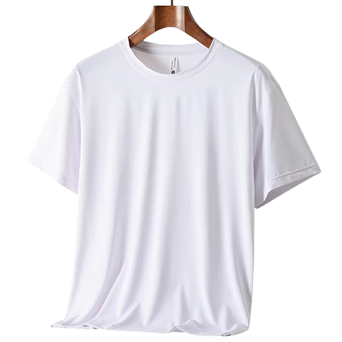 Langsha Men's Short Sleeve T-Shirt Summer Mesh Breathable Quick-Dry Ice Silk Running Sportswear Top