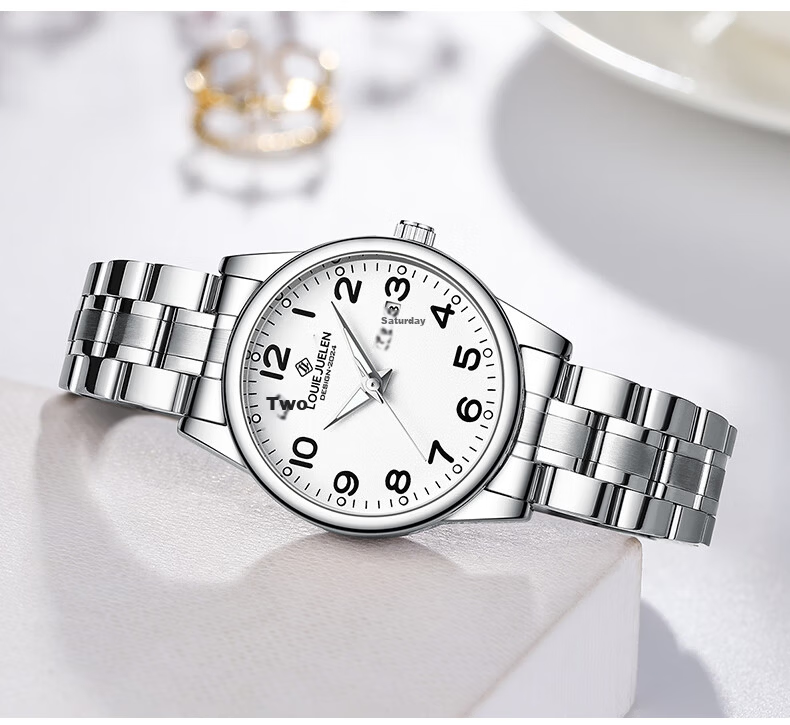 GEORGCOUNT Men's Watch Large Number Waterproof Luminous Quartz Watch for Middle-aged and Elderly Dad and Mom Women 12