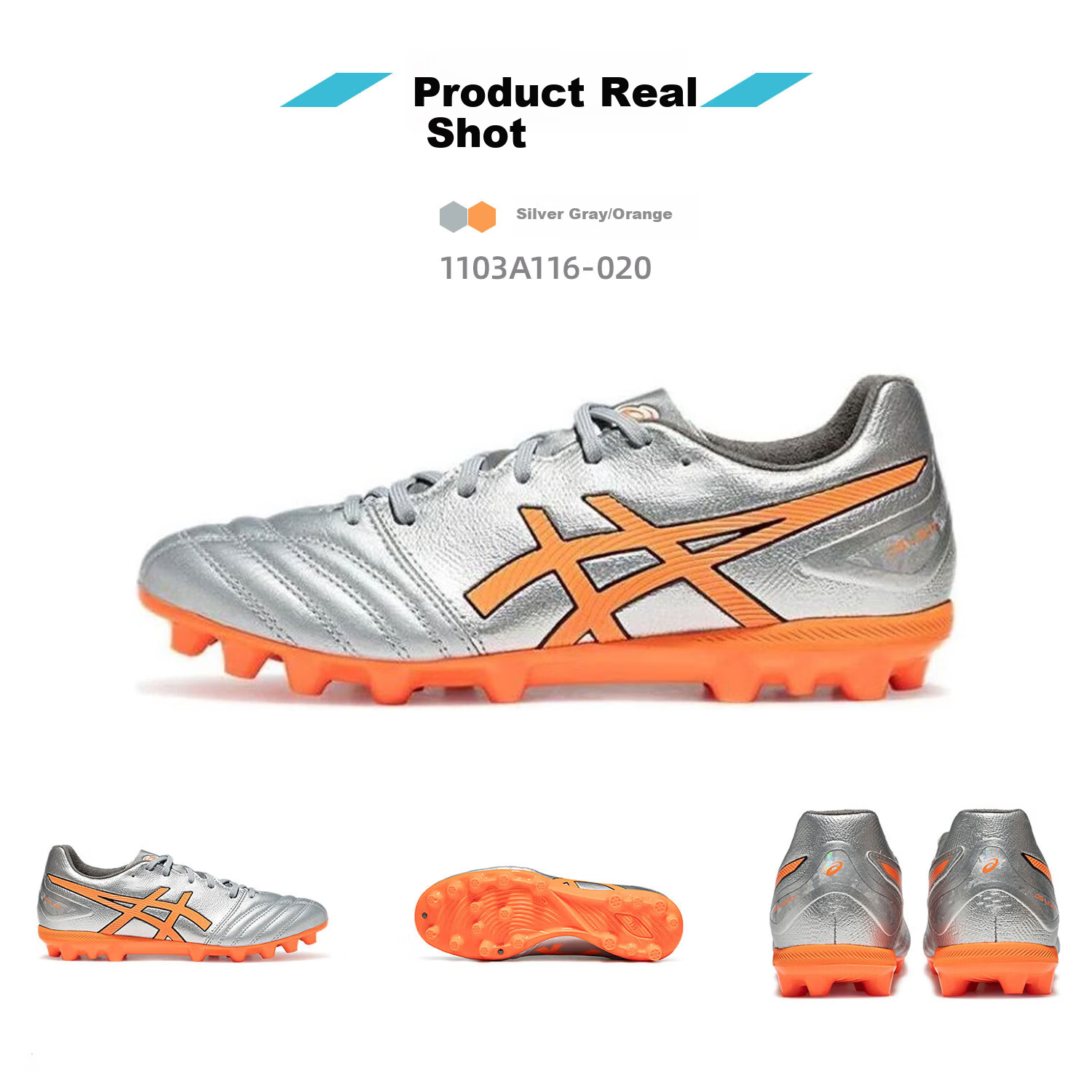ASICS AG Stud Men's Soccer Shoes DS LIGHT PRO Wide Fit Artificial Grass Cushioning 1103A116-001 Size 40 6