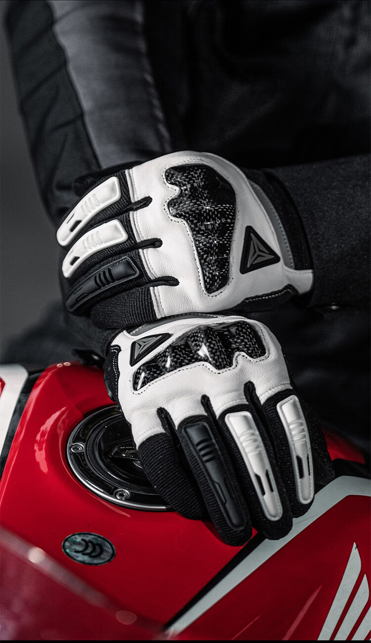 MOTOWOLF Motorcycle Riding Gloves Four Seasons Racing Carbon Fiber Anti-Fall Touchscreen Men 7