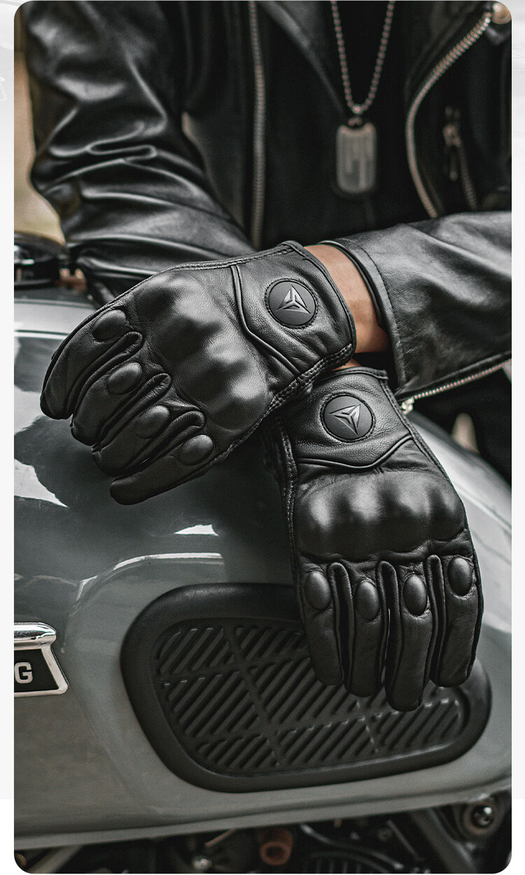 MOTOWOLF Motorcycle Gloves Riding Gloves Anti-Fall Genuine Sheepskin Summer Breathable Motorbike Off-Road Full Finger Unisex Four Seasons 2
