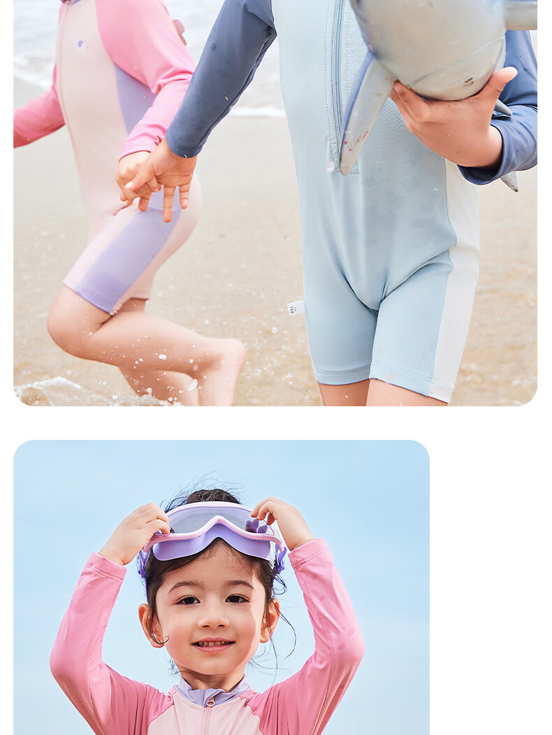 JELLYBABY 【7A Antibacterial Beach Swimming】Summer New Unisex Kids One-Piece Swimsuit for Seaside Play 16