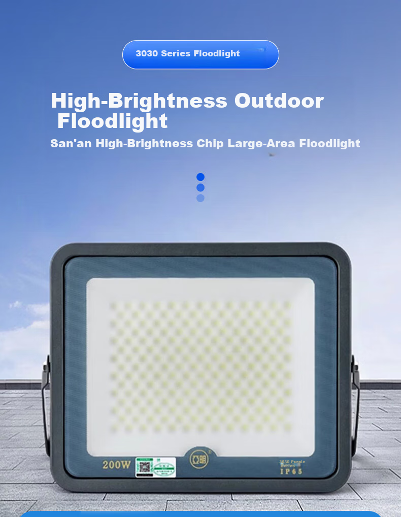 Yaming LED Floodlight Frosted Glass Anti-Glare Stadium Light Warehouse Outdoor Workshop Spotlight IP65 Waterproof Super Bright 50W 3