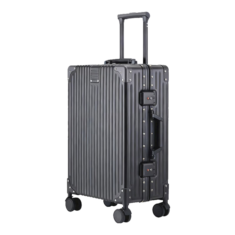 ELLE French Suitcase, Fashionable Gray, 20-Inch, Trolley Case for Women, Lightweight Carry-On Luggage with Password Lock