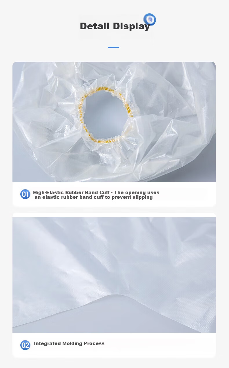 BWNK Disposable Waterproof Rain Shoe Covers Non-Slip Thickened Plastic Unisex Long Plastic Shoe Covers [20 Pieces] Transparent Rain Shoe Covers 5