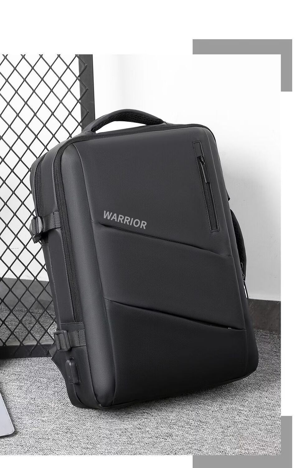 Warrior Large Capacity Men's Backpack Student School Bag Commuter Casual Business Travel 15.6-inch Laptop Backpack 18