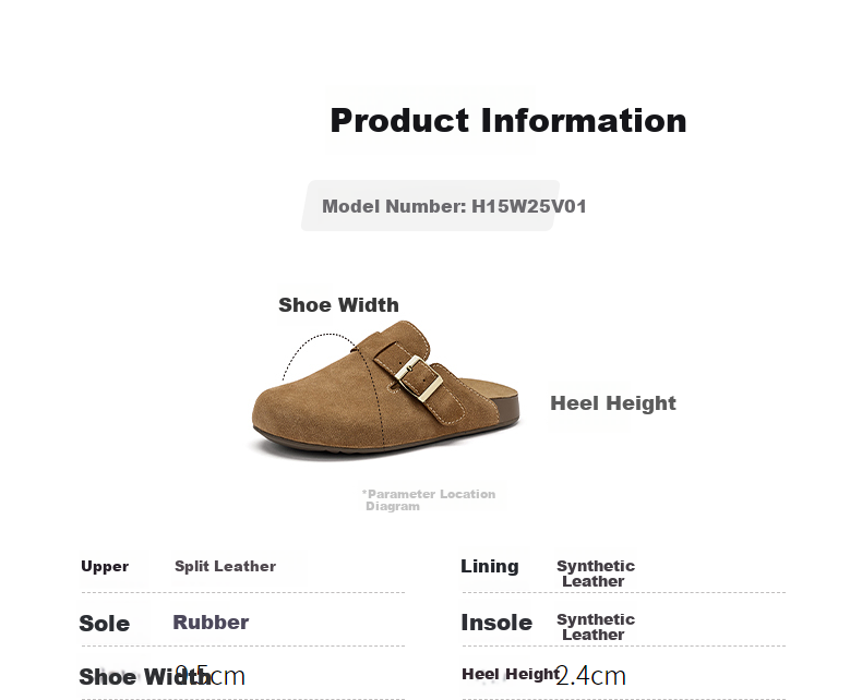 Hotwind Women's Open-Toe Birkenstock Style Slip-On Flat Shoes Casual Half Slippers Spring Autumn Vintage Versatile 7