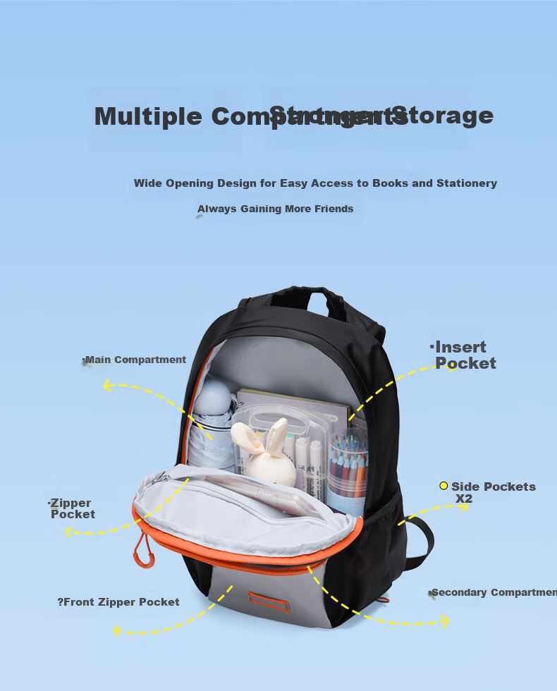 Vnine City Children's Backpack Ultra-Light Breathable School Bag for Boys and Girls Outdoor Study Travel Double Shoulder Bag 9