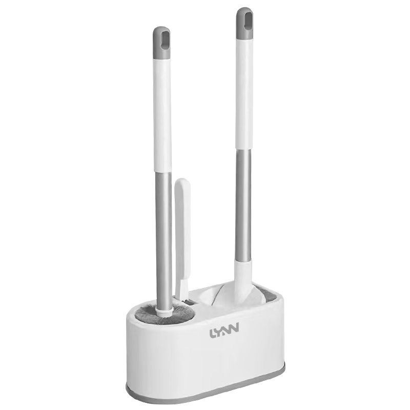 LYNN Toilet Brush for Home Use, No Dead Angle, Bathroom No-Drilling Long Handle Toilet Brush, Floor Gap Cleaning Set