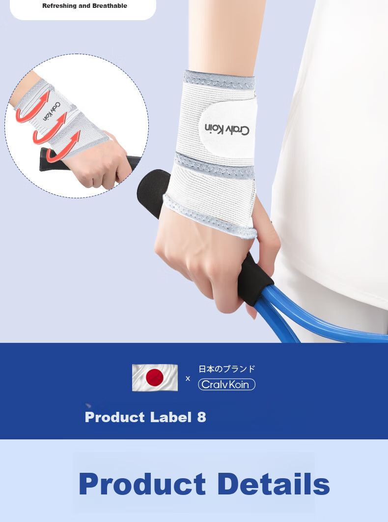 CRALVKOIN Medical Moxa Self-Heating Wrist Brace for Tenosynovitis, Wrist Sprain Support, Heat Therapy for Mom's Hand, Mouse Hand, Postpartum Recovery 11