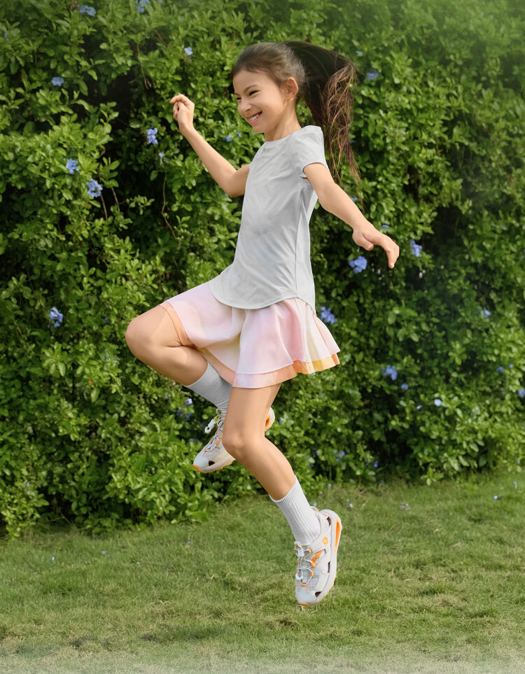 Moodytiger Fairy Family Girls' Quick-Dry Cool Summer High-Waist Lightweight Breathable Sports Skirt 3