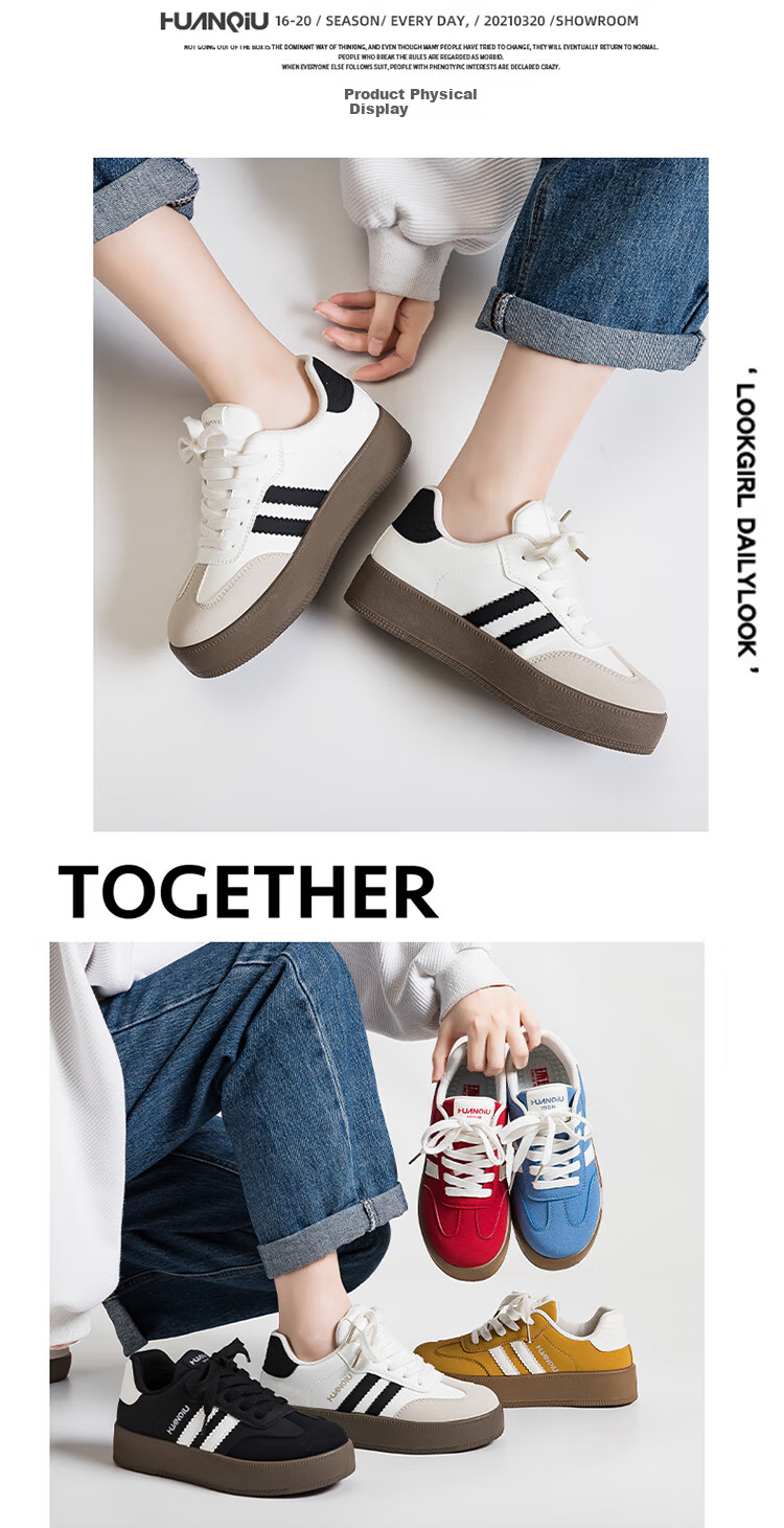 Global Vintage Red German Training Shoes Women 2026 Spring New Breathable Versatile Casual Sneakers Lace-up A-Gan Shoes 9