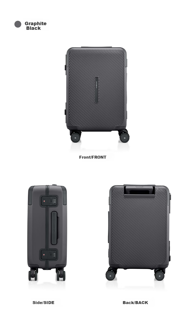 Samsonite 24-Inch Fashionable Large Capacity Business Travel Luggage UO5 Mint Green Checked Suitcase with Trolley and Password Lock 12