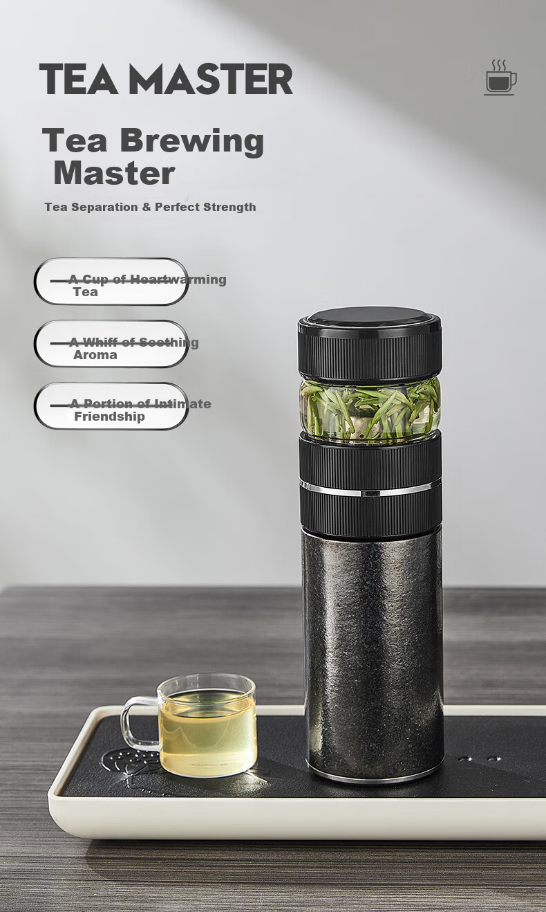 IMOGY Pure Titanium Insulated Mug Business Office High-End Women's Day Gift Large Capacity Portable Tea Separation Brewing Cup 2