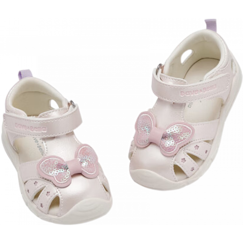 DAVE & BELLA Kids Key Shoes Girls Toddler Walking Sandals Baby Stylish Sweet Shoes