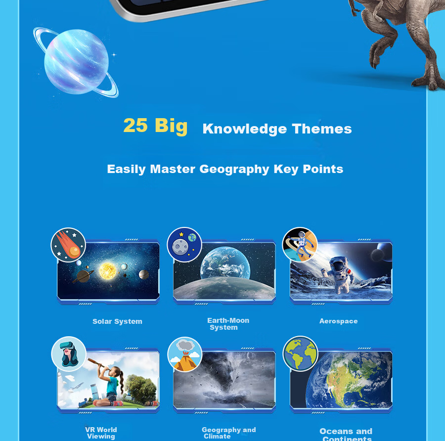 Blue Earth Embossed AR Reading Globe 3D Stereoscopic Student Children's Toy Boys Girls Birthday Gift Geography Enlightenment 13