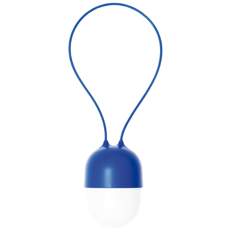 LEXON Lanyard Garden Outdoor Decorative Hanging Lamp Home Camping Ambient Rechargeable Press Night Light Blue