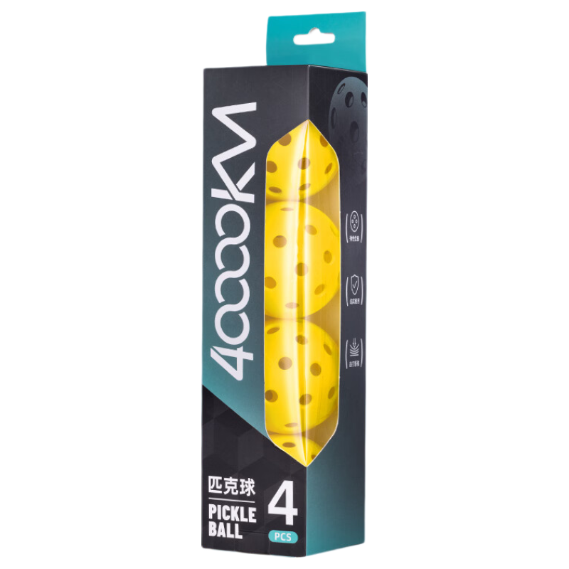 40,000 KM Pickleball Set Professional High-Elastic Integrated Balls Indoor Outdoor Tournament Grade 4-Pack